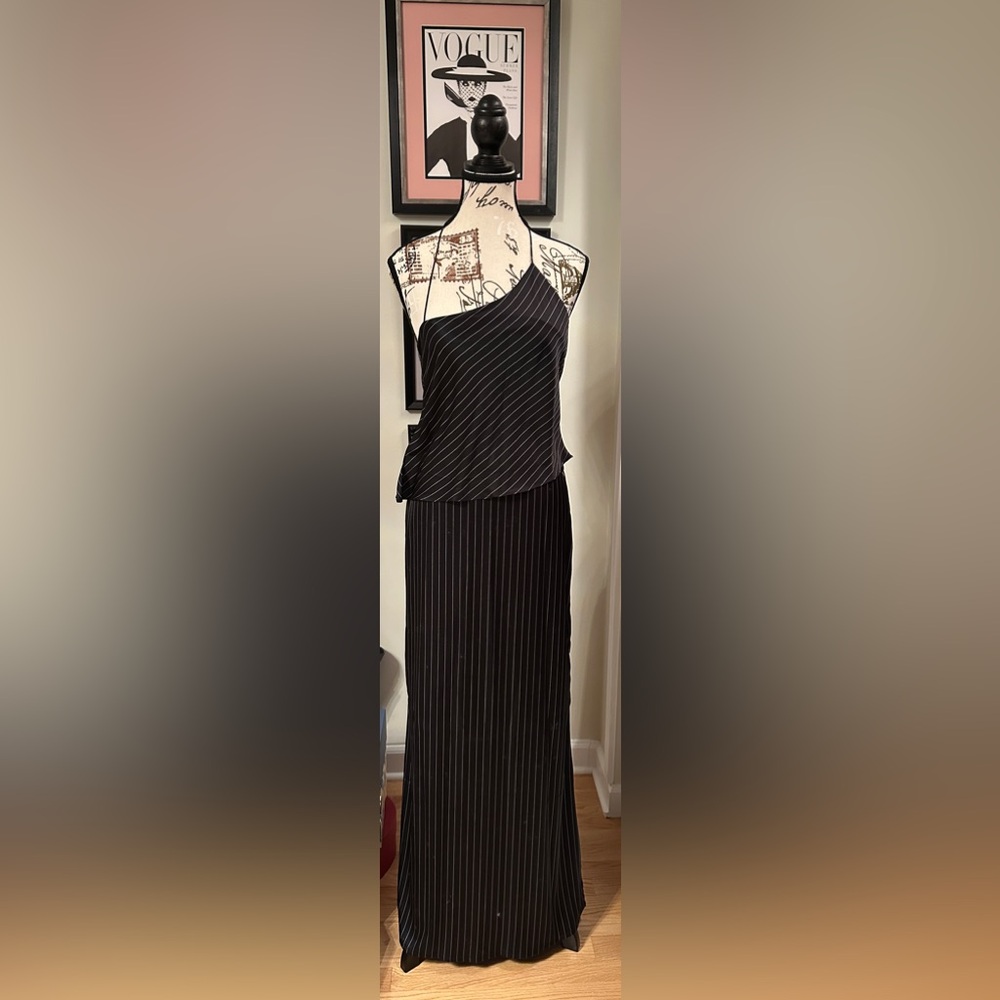 Lioness Black Pinstripe Dress